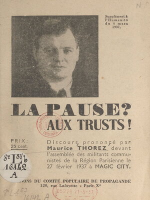 cover image of La pause ? Aux trusts !